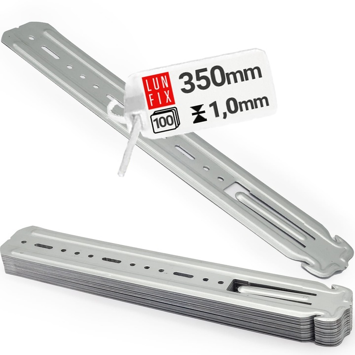 Set ancora prifile Lun Fix 350mm, 1mm, set 100 bucati, otel zincat