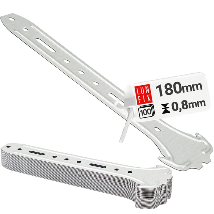 Set 100 ancore pentru gips Lun Fix 200mm, 0,8mm, otel zincat
