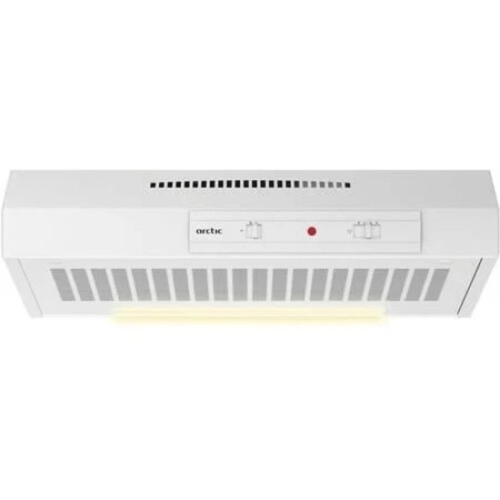 Hagyományos páraelszívó Arctic AH611, Abszorpciós teljesítmény 295 mc/h, LED világítás, 1 motor, 60 cm, Fehér