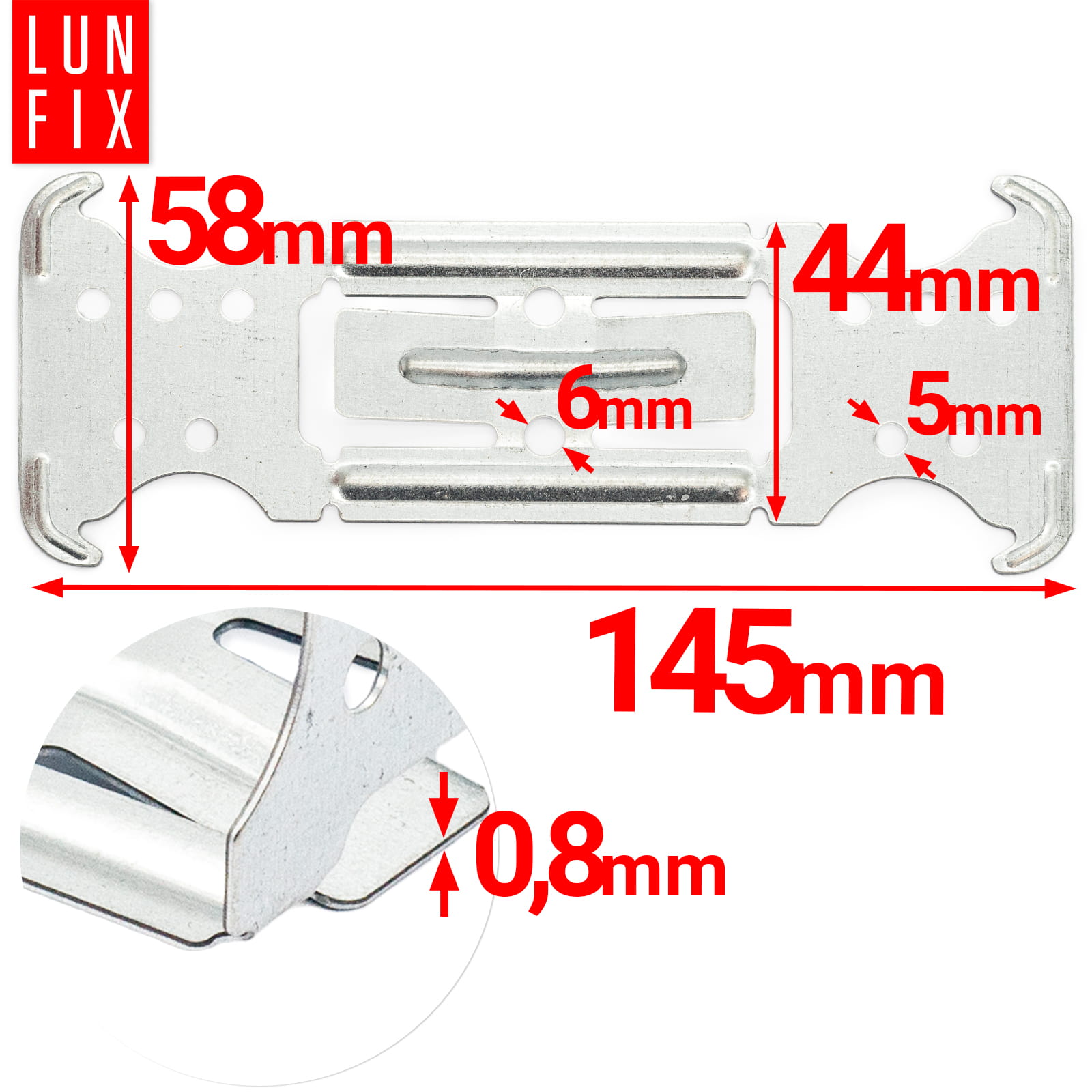 Conector in cruce CD60, Lun Fix, 60mm, 145mmx58mmx0,8mm - eMAG.ro