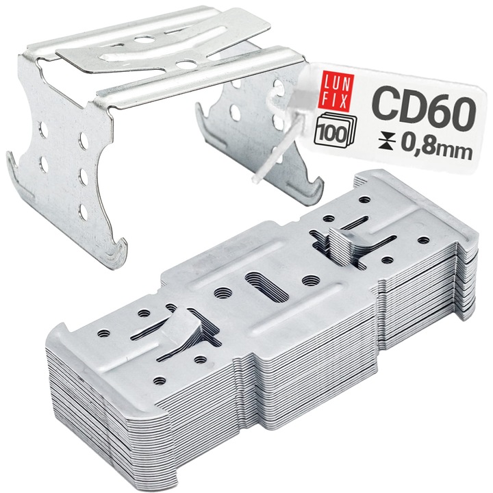Conector incrucisat, Lun Fix, 100 bucati, 60mm, 145mmx58mmx0.8mm