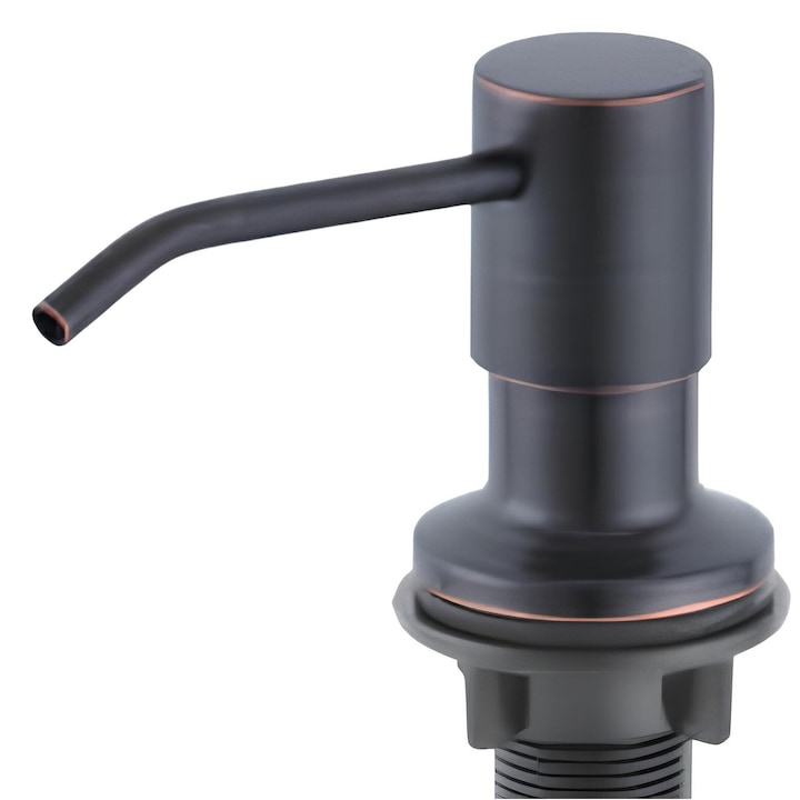 Dozator sapun lichid, Incorporabil, Instalare simpla, Otel inoxidabil, Negru antichizat, 350 ml