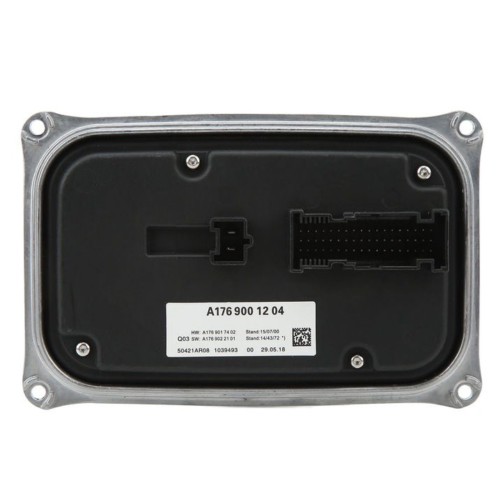 Баласт модул за фарове, A 176 900 12 04, за A-Class W176 Facelift 2015-2019, CLA-Class C117 X117 Facelift 2016-2019, алуминий, plug and play