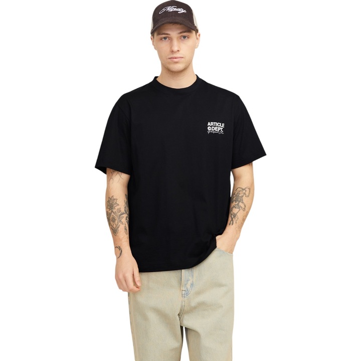 Tricou JACK &JONES Dynamic Dust 40557, Negru