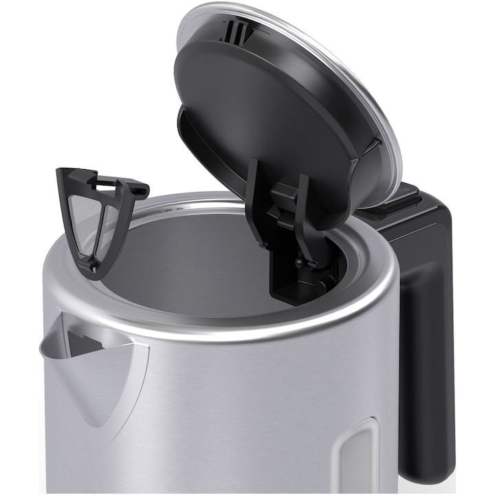 Fierbator Tesla KT450BX, 1.0L, 2200W, oprire automata, indicator LED, baza rotativa 360°, inox