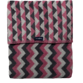 Paturica bebelusi Bumbac Zigzag 75x100, Womar Zaffiro, Roz Inchis/Gri Inchis/Gri Deschis Paturica bebelusi Bumbac Zigzag 75x100, Womar Zaffiro, Roz Inchis/Gri Inchis/Gri Deschis