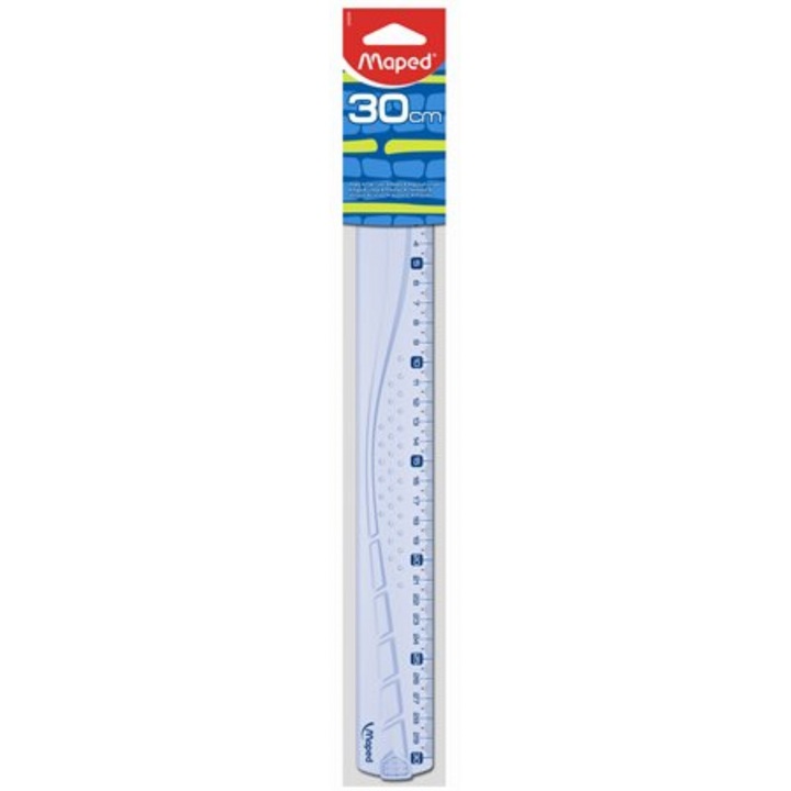 Rigla, Maped, din plastic, 30 cm, Albastru