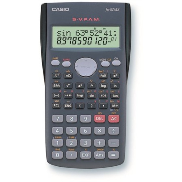 Számológép, tudományos, 240 funkció, CASIO "FX-82MS"