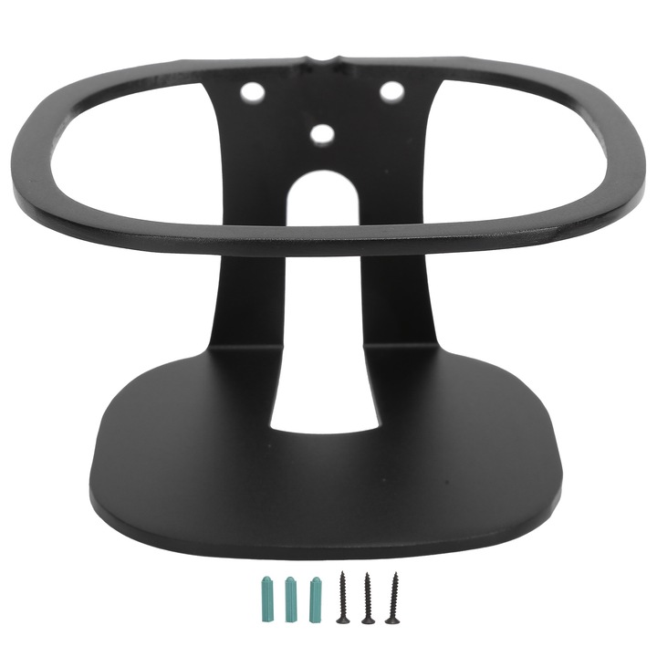 Fali tartó Bluetooth hangszóróhoz, Jormftte, alumínium, 15kg, 14.8x14.4cm, 12.5x12.5cm, fekete