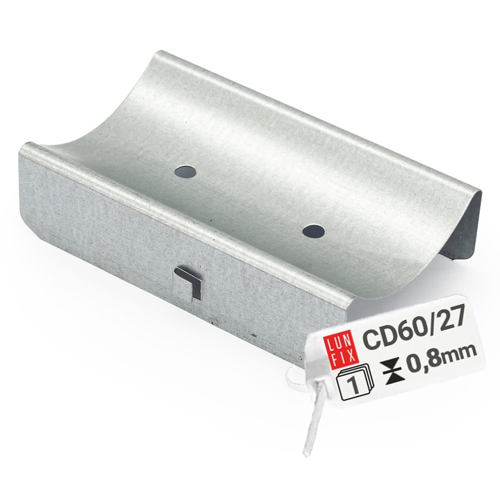 Conector longitudinal 60/27, Lun Fix, otel zincat, 25x95x60mm