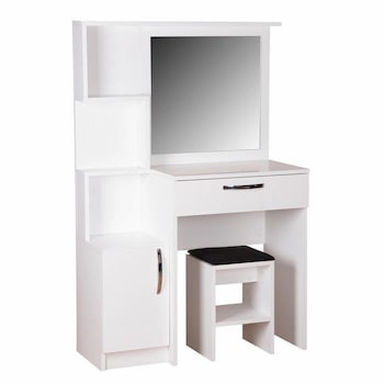 Comoda machiaj cu oglinda +taburet cadou World alb Modella Comoda machiaj cu oglinda +taburet cadou World alb Modella