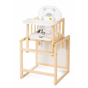 Scaun de masa multifunctional, Klups, Agni natur, cu elefanti Scaun de masa multifunctional, Klups, Agni natur, cu elefanti