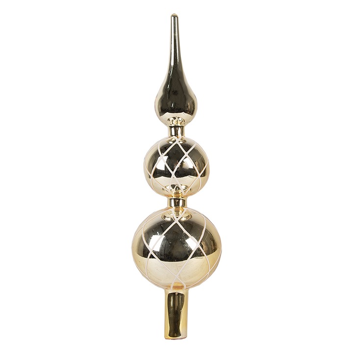 Топер за елха, златно стъкло, 8х30 см