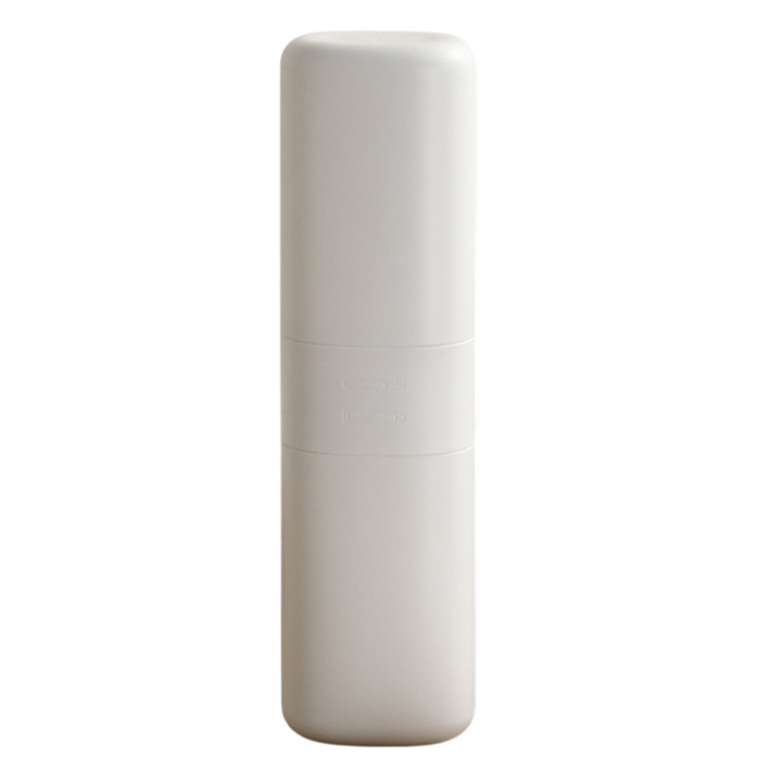 Utazó tok fogkefékhez, szellőző kialakítású, nagy kapacitású, fehér