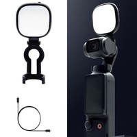 Lampa de completare LED LYCENXI®, accesoriu compact pentru DJI Osmo Pocket 3, baterie 180 mAh, usor de transportat, culoare negru, dimensiuni 132×112 mm