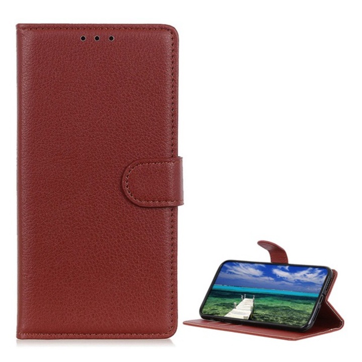 Gigapack tabletvédő álló, bőr hatású, flip, oldalra nyíló, asztali tartó, prémium, barna, kompatibilis: Honor MagicPad 2