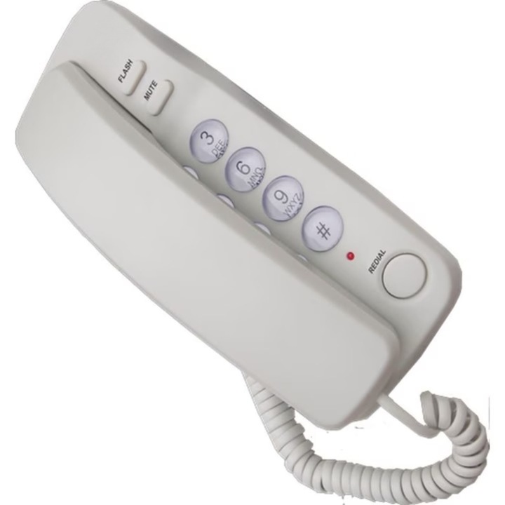 Telefonos típusú audio kaputelefon kompatibilis kaputelefonnal, Műanyag, irodai és otthoni használatra egyaránt alkalmas, irodai és fali használatra egyaránt alkalmas, kompakt és kifinomult, fehér színű
