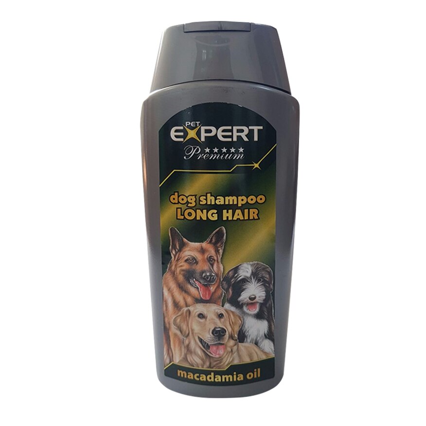 Sampon pentru caini Pet Expert, Pentru par lung cu Ulei de Macadamia, 300 ml