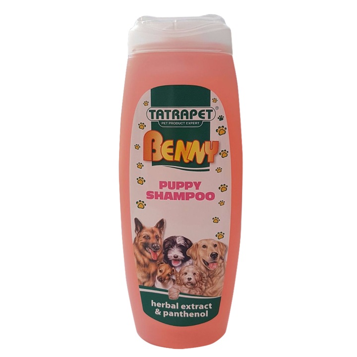 Sampon pentru caini Benny, Junior, Extract de ierburi si Panthenol, 200 ml