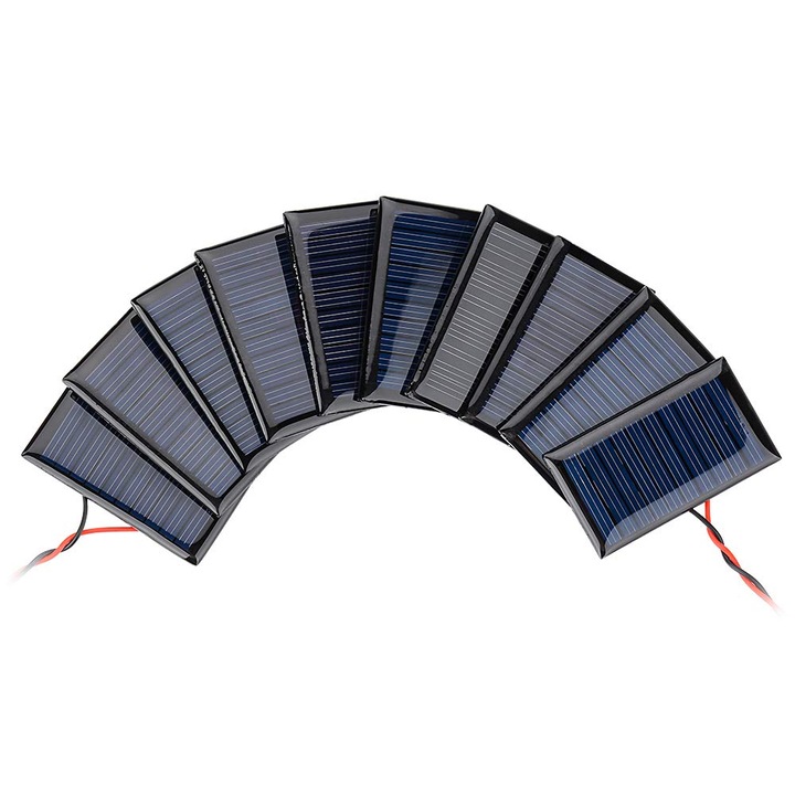 10 db Polikristályos Napelem 5V, 30mA, 5V, 2.08"x1.18"