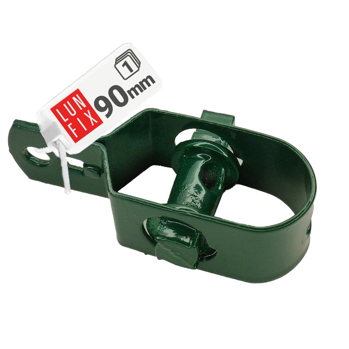 Intinzator pentru plasa gard, Lun Fix, otel zincat, 90mm, verde