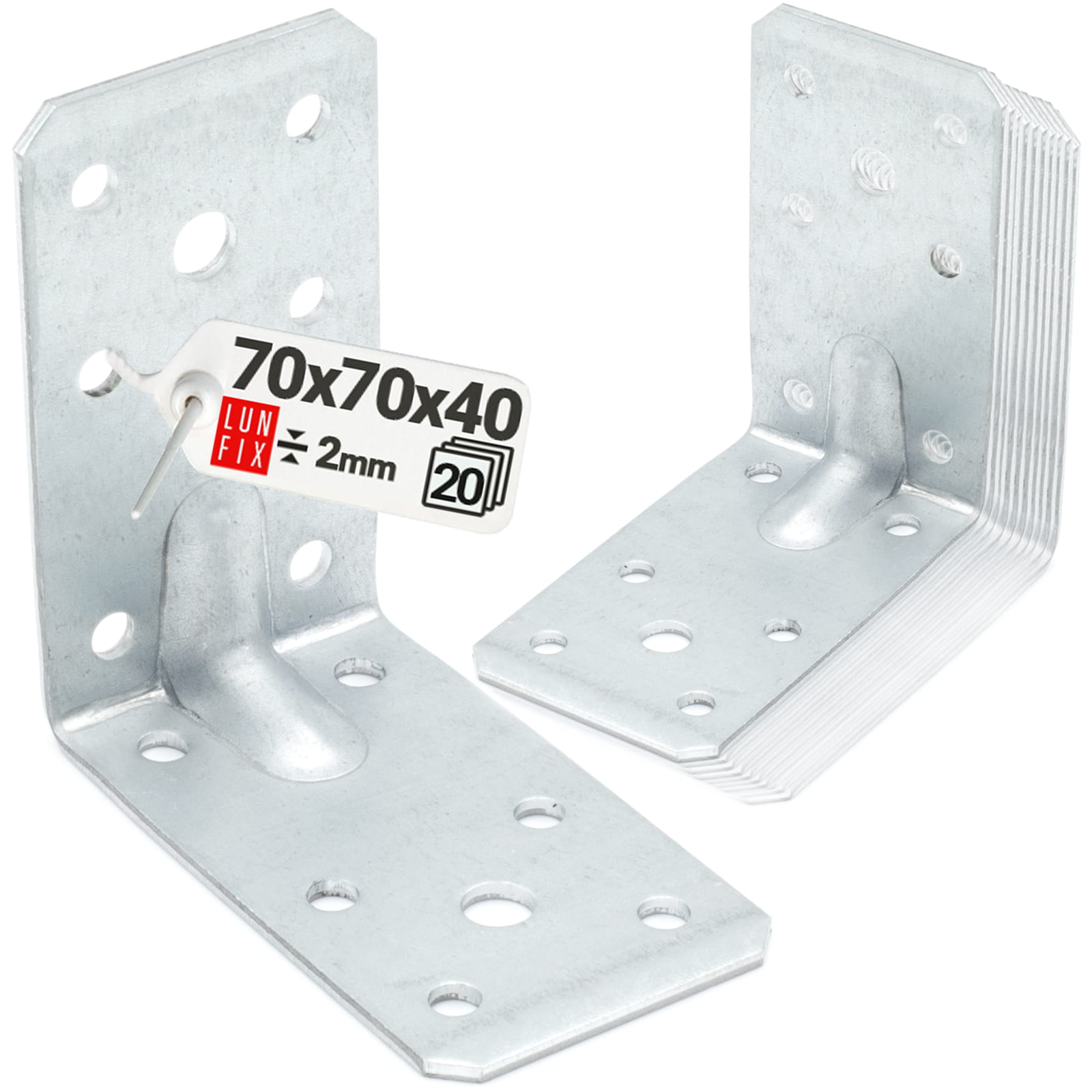 Conector Lun Fix, 70x70x40mm, set 20 bucati - eMAG.ro