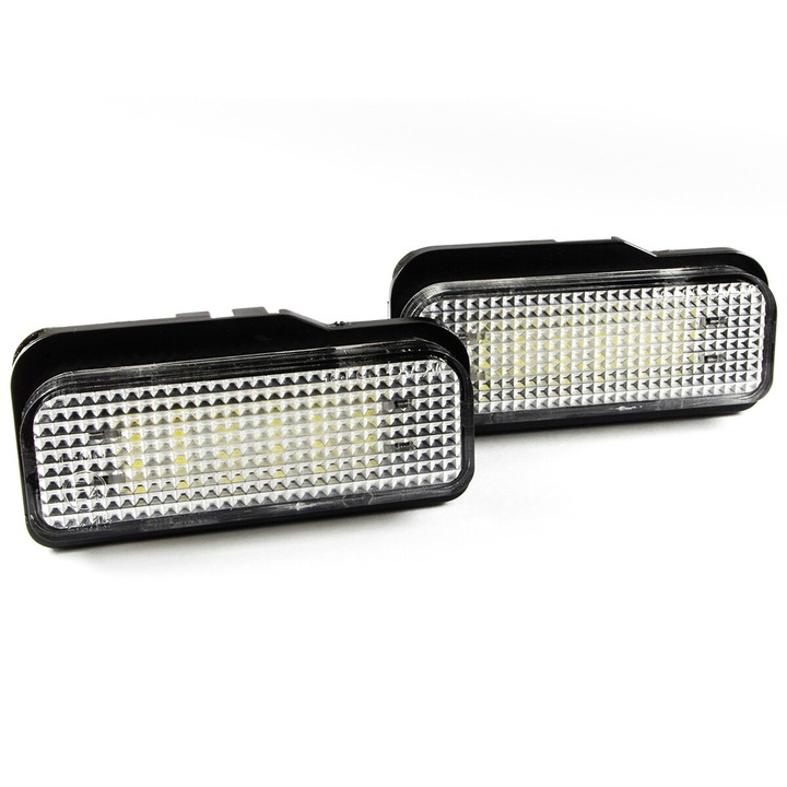 LED лампа за осветяване на регистрационен номер, M MODECAR, 2 броя, тип 3528SMD, съвместими с Mercedes W203, W211, W219, R171