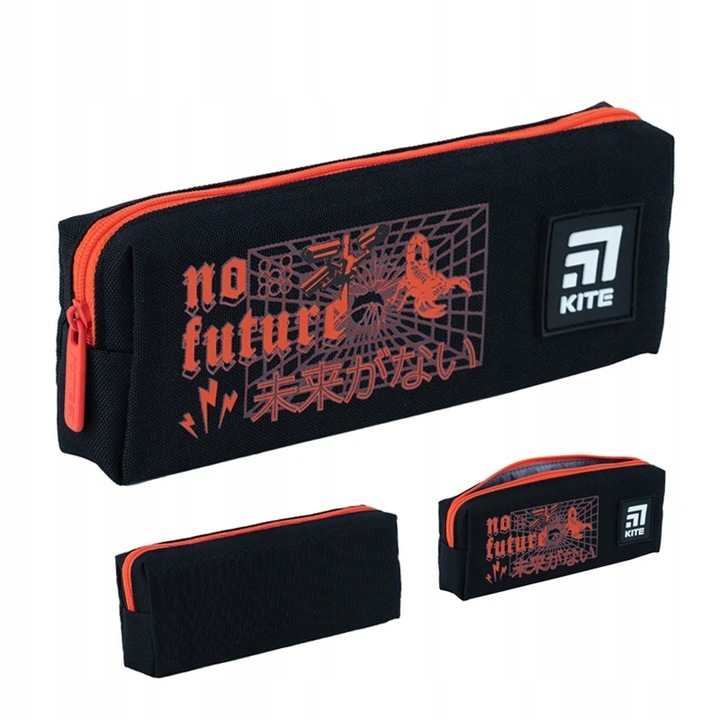 Penar scolar pentru copii, Kite K24-642-12, 1 compartiment, negru, 3.5x19x6.5cm