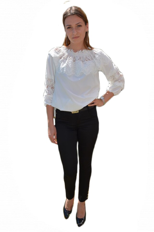 Pantaloni cu croi conic, D&J Exclusive, Negru