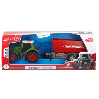 Tractor cu remorca Dickie Toys Farm Fendt 939 Vario, 41 cm Tractor cu remorca Dickie Toys Farm Fendt 939 Vario, 41 cm