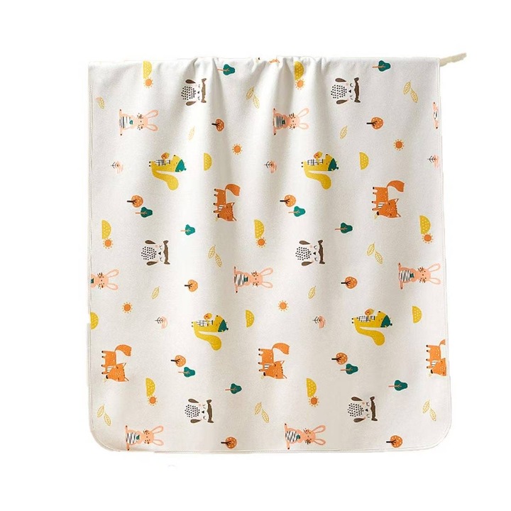 Aleza impermeabila, 50x70cm, Usor de transportat in exterior, absorbanta si lavabila, refolosibila, pentru schimbat scutecul bebelusului, protectie pat, YDD124