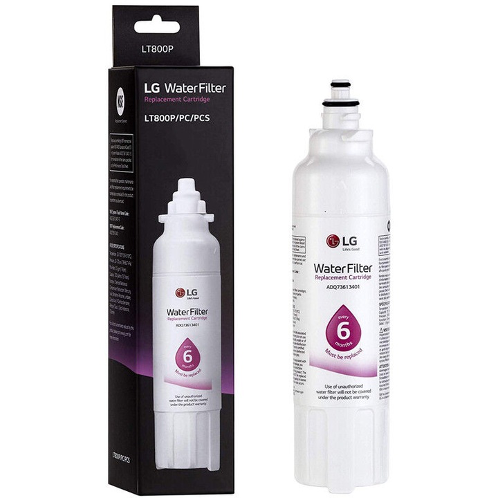 Eredeti külső vízszűrő LG side by side hűtőhöz, LG LT800P ADQ736134, fehér