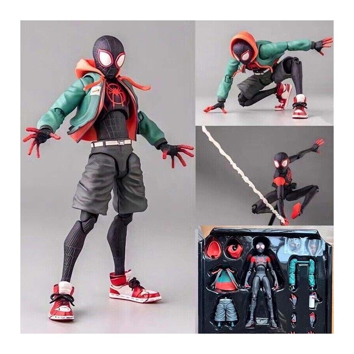 Фигурка Spider Man: Into The Spider Miles Morales, Включва набор от аксесоари, Подарък, zonbre, PVC, 5 години+, Многоцветна