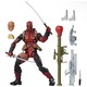 Figurina DeadPool, cu accesorii, Rosu, Negru, Multicolor, plastic