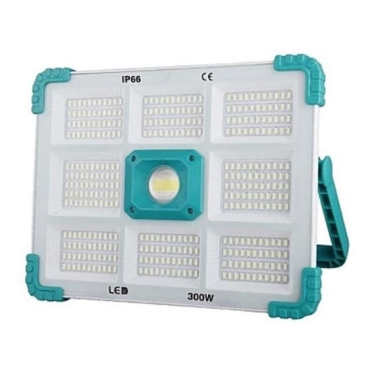 Proiector led cu incarcare solara si USB, 300W, 374 leduri, panou incorporabil, coshop®