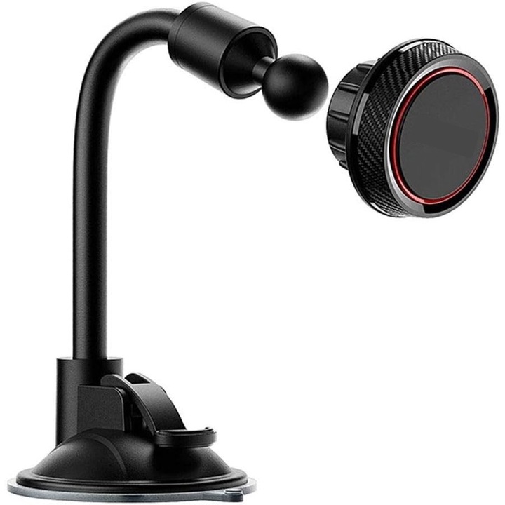 Suport auto pentru telefon, montare pe parbriz sau bordul masinii, Journey, compatibilitate universala, ABS, Negru