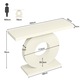 Masa console, Tribesigns, alb, 100x30x79cm, baza rotunda
