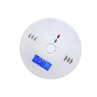 Alarma CO wireless, display LED digital, detectie sensibila, dimensiune compacta, Plastic, design de alarma, baterie alimentata, sensibilitate ridicata, alb, 100 * 100 * 38MM