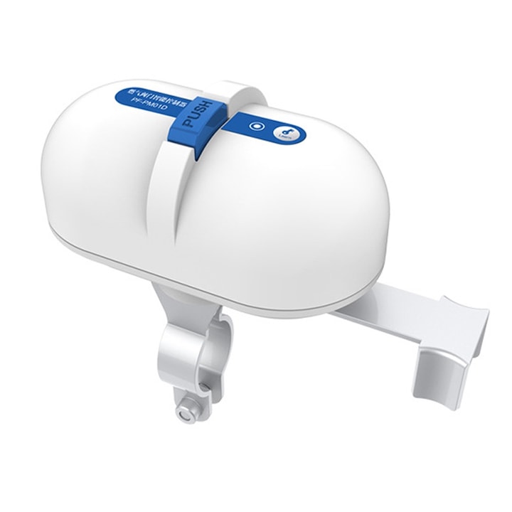 Интелигентен електромагнитен клапан, Rqiurpn, интелигентен, включване/изключване на захранването с вода/газ, дистанционно управление от приложението Tuya, безжична връзка, регулируема яка, лесен за инсталиране, лесен за използване, 12V, 1A, 15x7cm, бял