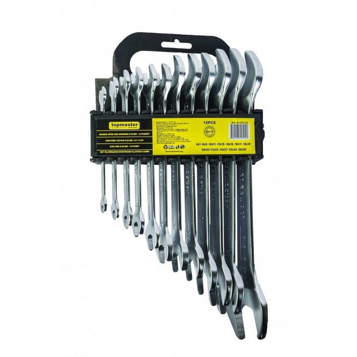 Chei fixe 6-32mm set 12pcs CR-V, satinate