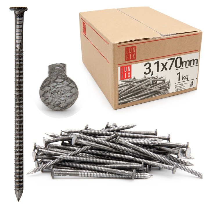 Cuie inel 3,1x70 mm, 1kg, Lun Fix