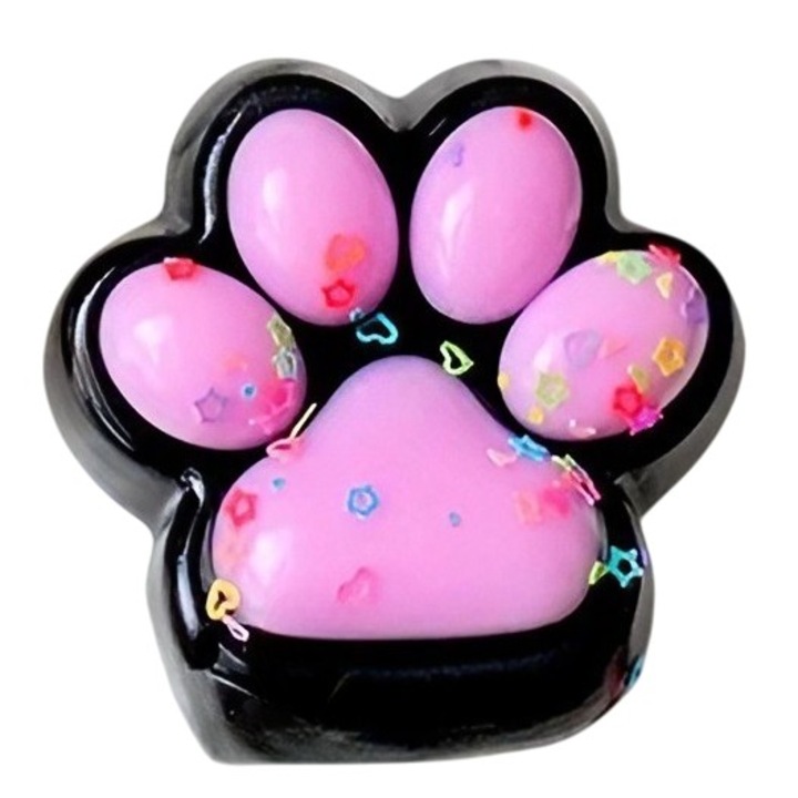 Антистрес играчка Squishy с текстура за бавно отскачане, модел на котешка лапа, играчки за стискане, меко усещане 7 см x 6,5 см, 55 г, розово