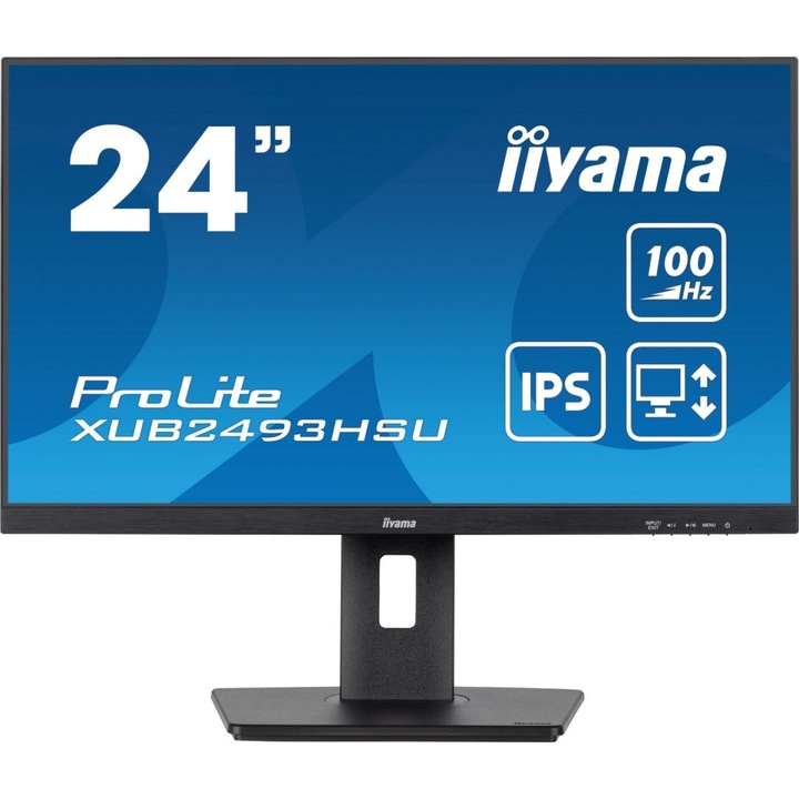 Iiyama ProLite XUB2493HSU-B7 monitor - 23,8" FHD IPS 100Hz, pivot, elfordítható, állítható magasságú (XUB2493HSU-B7)