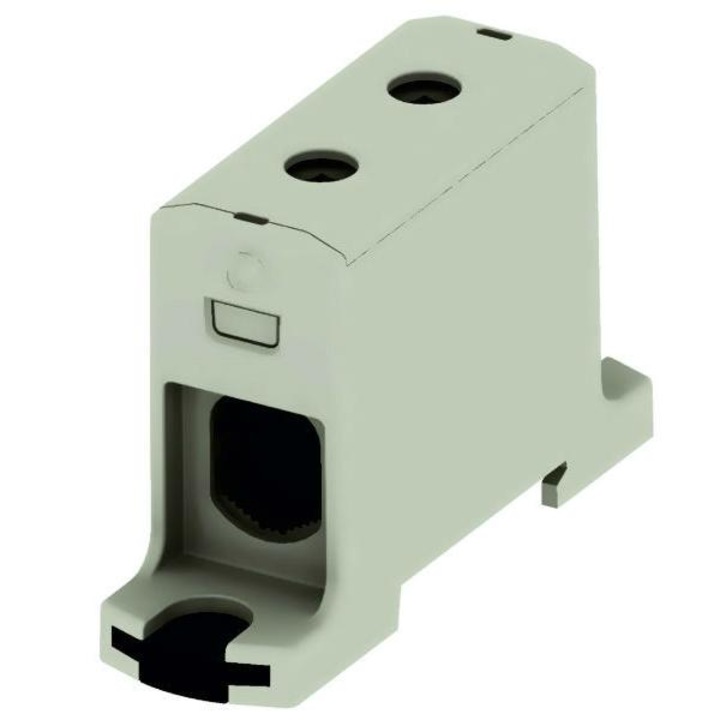 Síncsatlakozó, Maa1095A10, szürke, 6-95 mm, csavaros csatlakozás, közvetlen rögzítés, hőre lágyuló anyag, feszültség 1000 V, áramerősség 245 A, V0 tűzveszélyességi osztály, méretek 84 mm x 25 mm x 51 mm