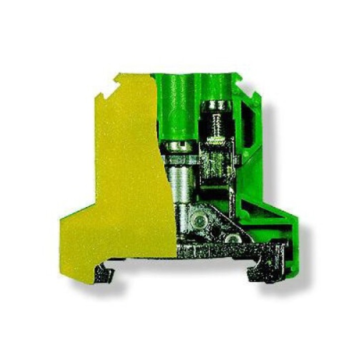 Védősín csatlakozó, Simet, Zso 1-35.0, sárga-zöld, Ts 35 sínre szerelhető, feszültség 750 V, áramerősség 125 A, Ce tanúsítvány, V0 tűzveszélyességi osztály