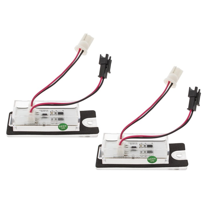 LED осветление за регистрационен номер, M MODECAR, комплект от 2 броя, 12 LED диода, съвместими с Volvo S60, S80, V70, XC70, XC90