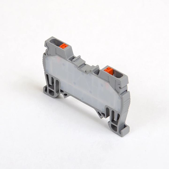 Clema de conectare Onka pentru sina DIN, 2-fire, 1.5mm2, gri, montare pe sina 35mm