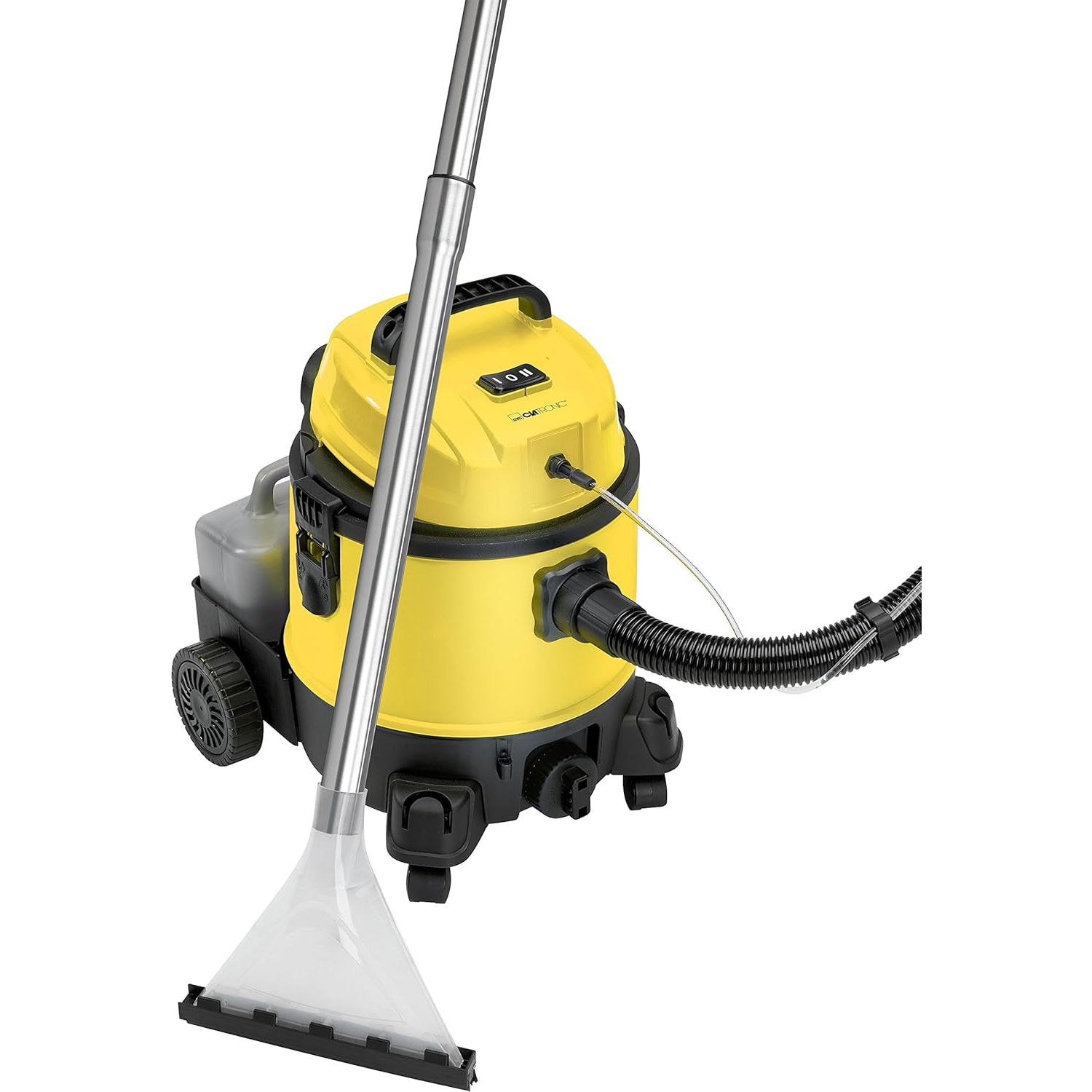 Aspirator multifunctional cu spalare 4in1 Clatronic, aspirare umeda/uscata, rezervor detergent 4 litri, functie de suflare, capacitate 20 litri, filtru detasabil si lavabil, protectie IPX4, galben