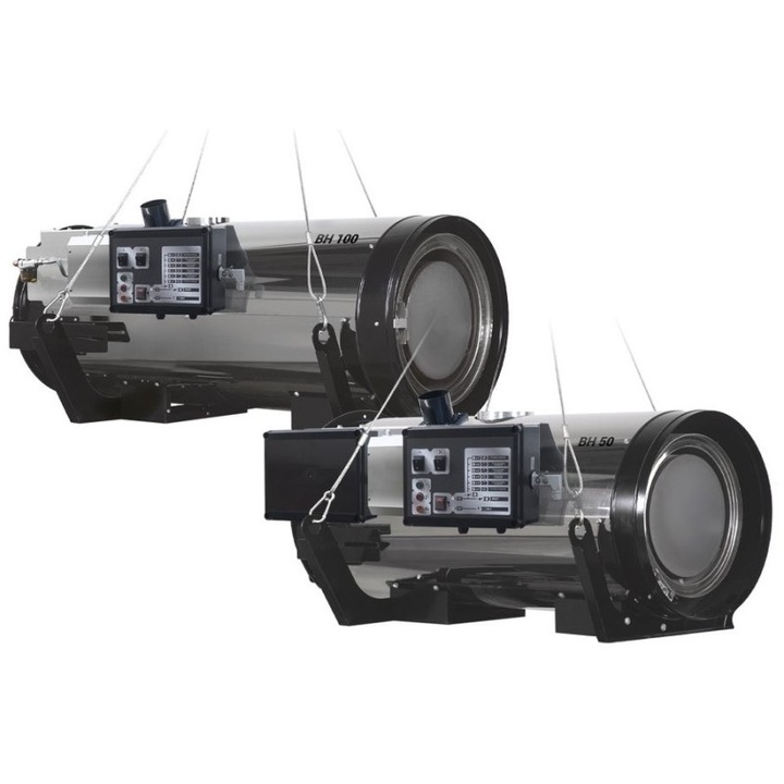 Tun de caldura suspendat, cu ardere indirecta, BH100 Biemmedue, putere 99, 45kW, debit 8500mcb/h, pe gaz metan