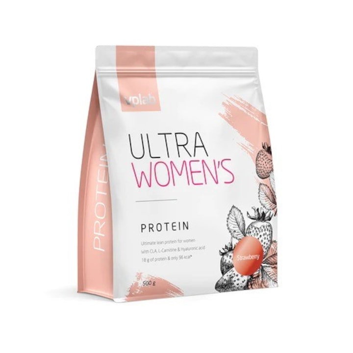 VPLab Ultra Women`s Protein - Proteine ​​Femei + Acid Hialuronic Capsuni 500g
